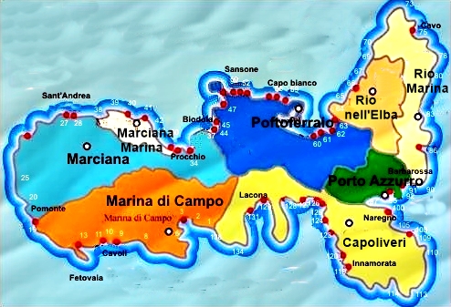Cartina Isola d'Elba